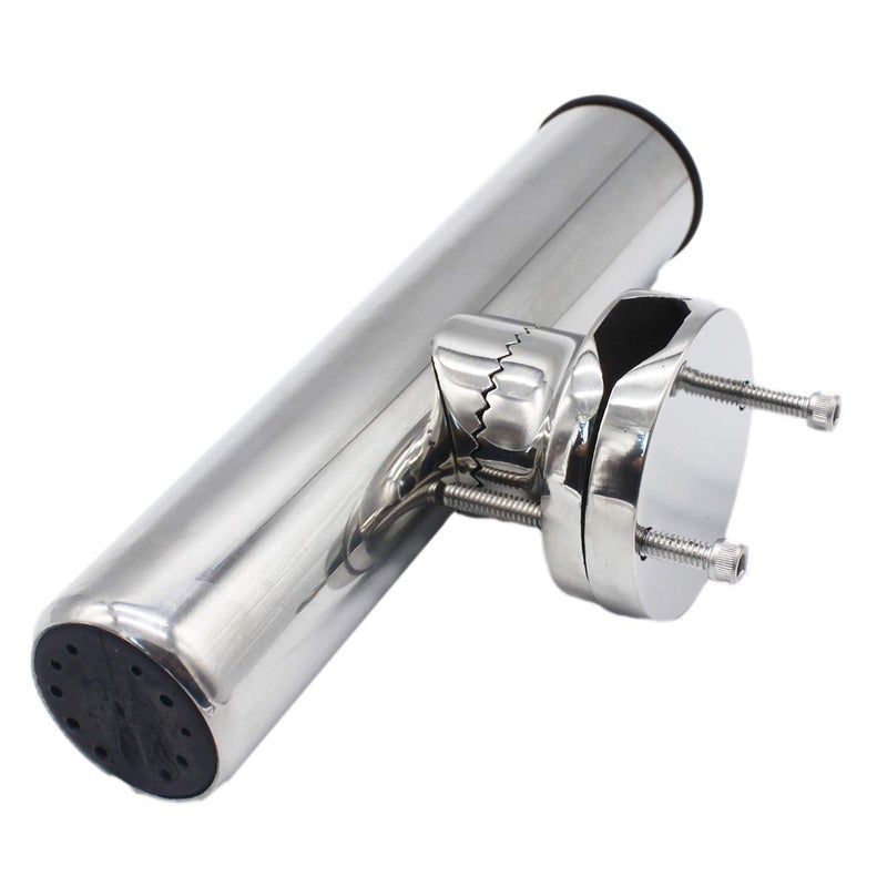 X-Haibei 2 Pcs Rail Clamp On Fishing Rod Holder for Boat Stainless Steel Clamp Fittings Rail 1-1/4 to 2 inch - Image 4